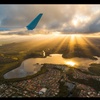 Flying over Sydney