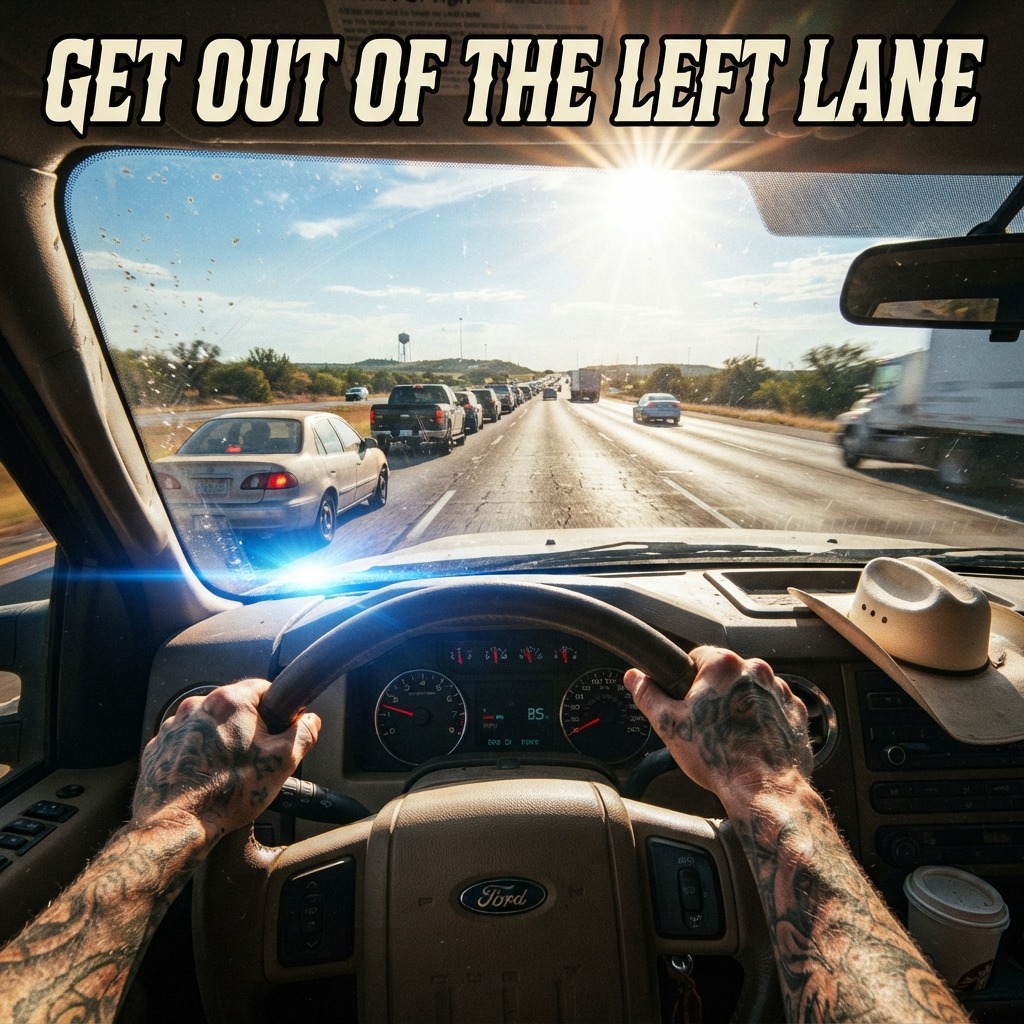 Get out of the Left Lane ©️2026 artwork