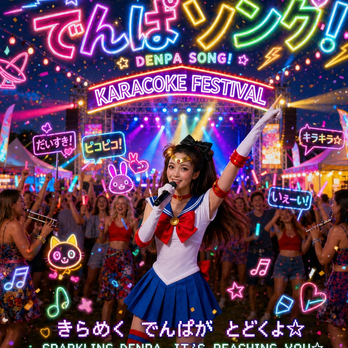 「お祭りのカラオケ大会」 冴えない私は、いつだって狙ってる 電波ソング artwork