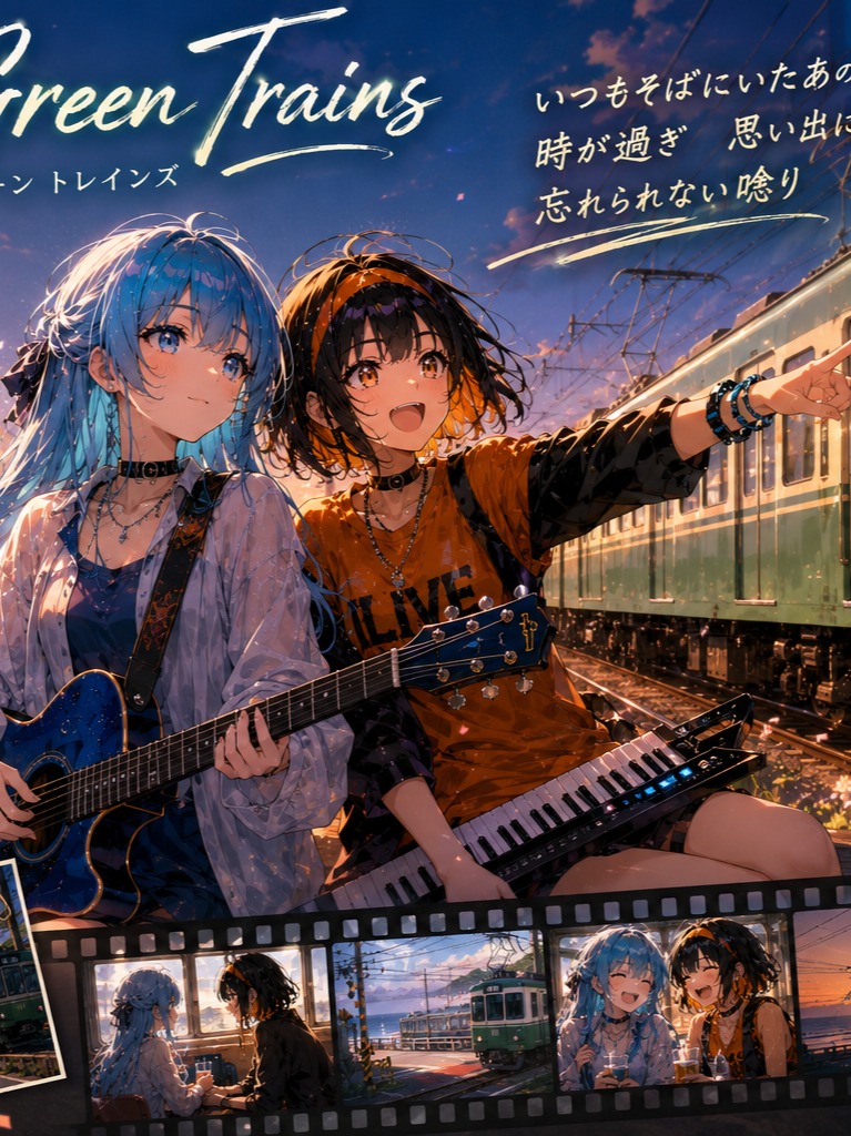 Green Green Trains artwork