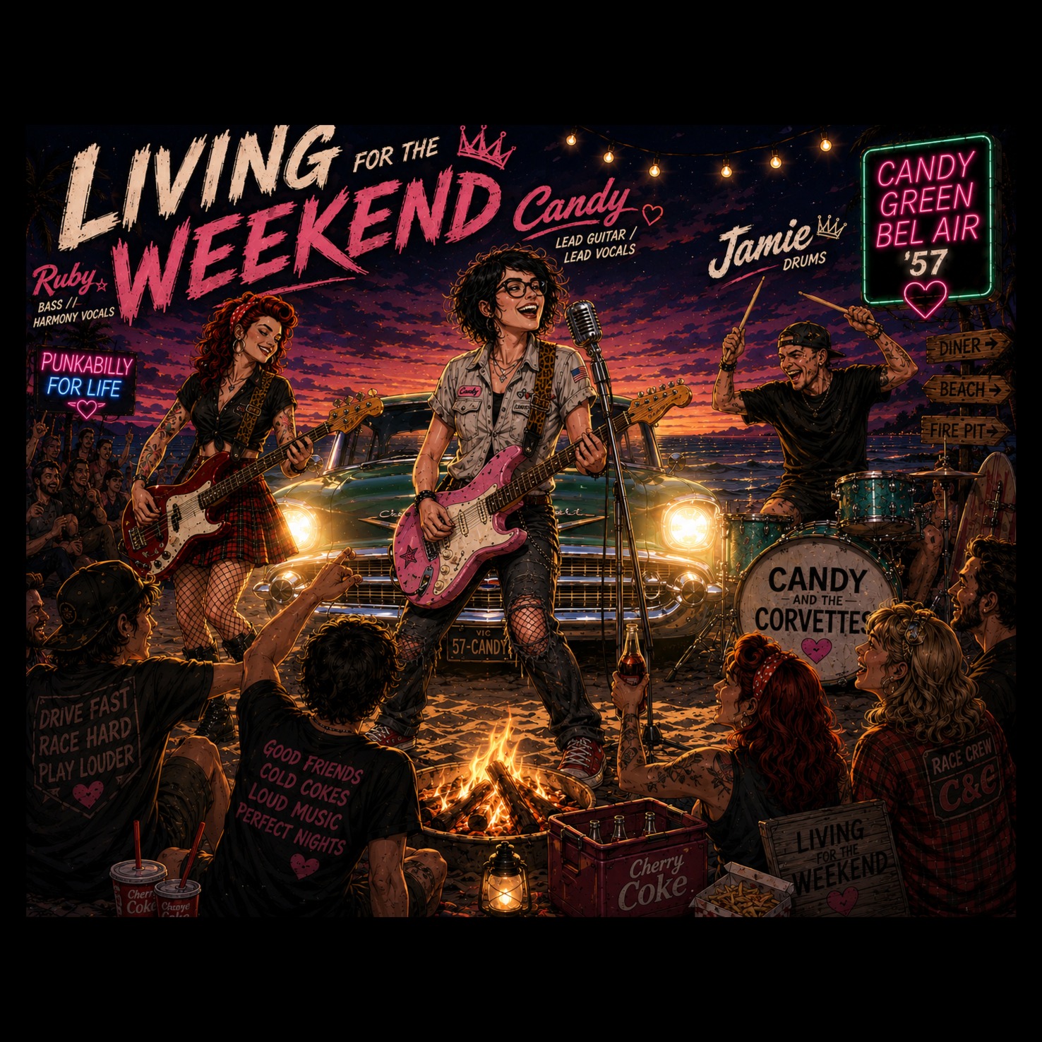 Living for the weekend artwork