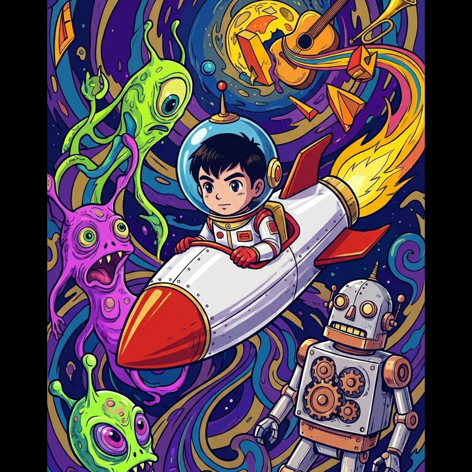 銀河少年Ｘスター / Galaxy Boy X Star artwork