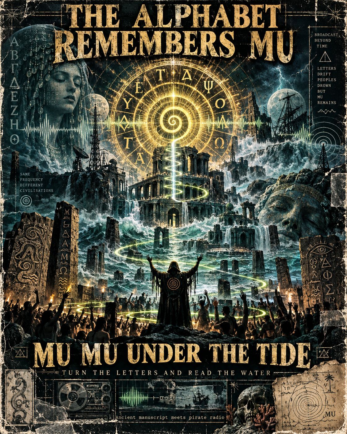 The alphabet remembers - Mu mu Under the Tide artwork