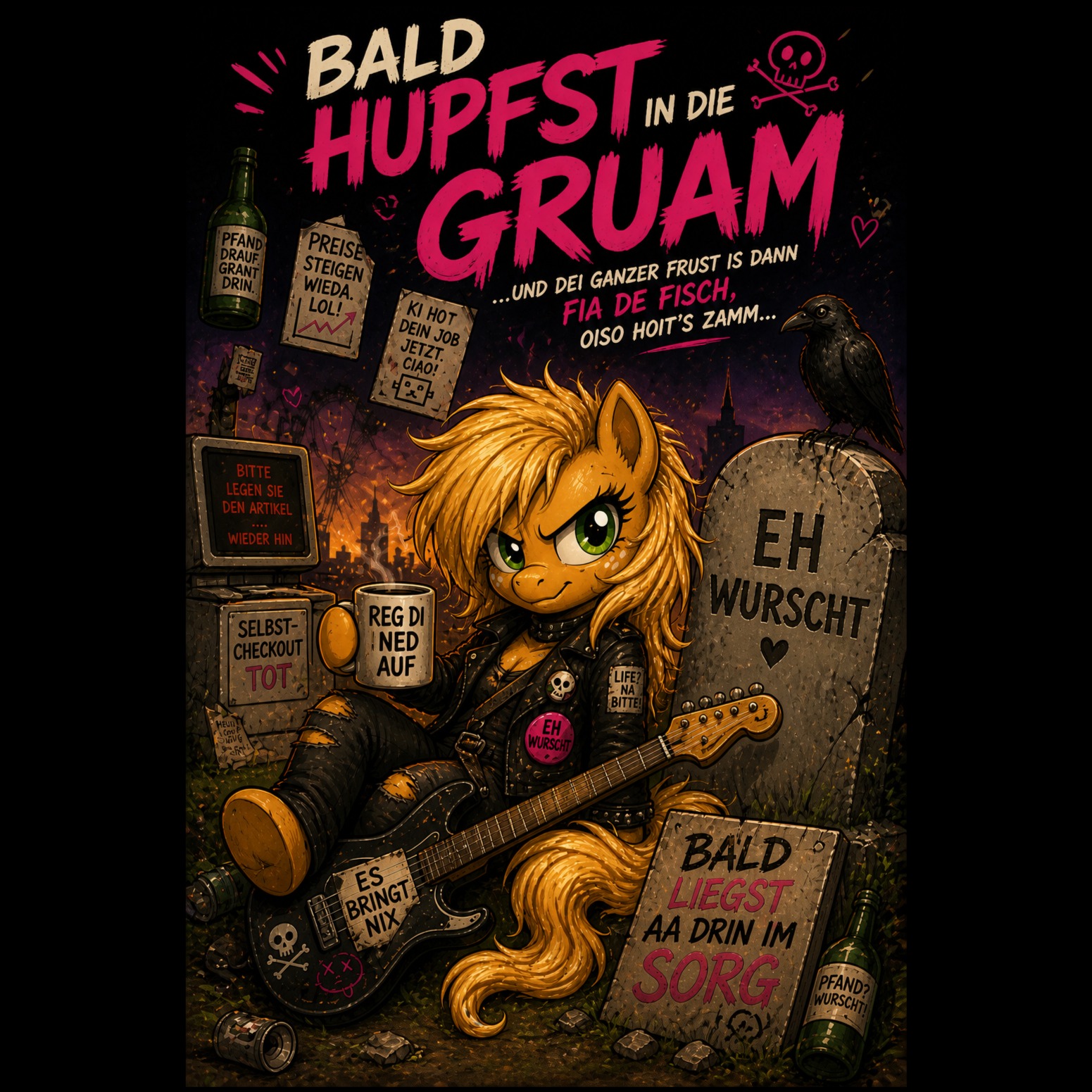 Bald hupfst in die Gruam artwork
