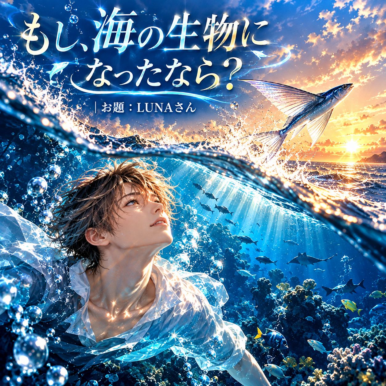 もし、海の生物になったなら？｜お題：LUNAさん artwork