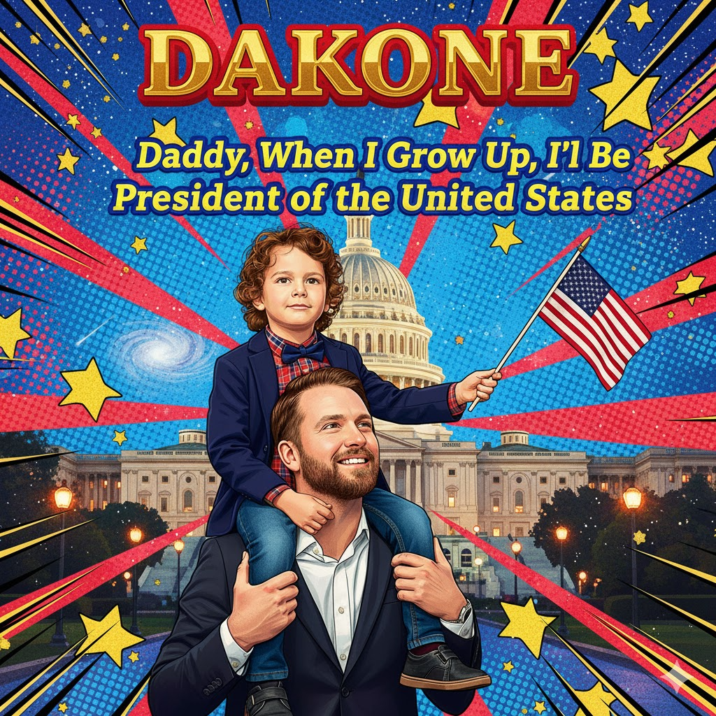 “Daddy, when I grow up, I’ll be President of the United States!” artwork