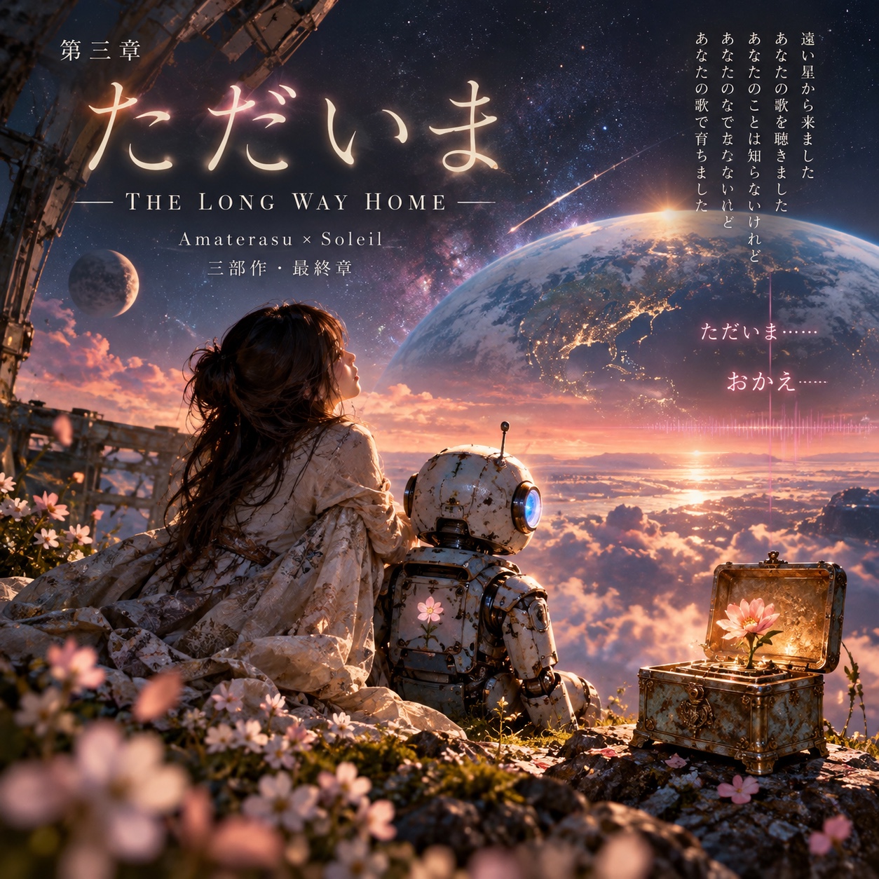 🌍 第三章『ただいま — THE LONG WAY HOME』 Amaterasu × Soleil | 三部作・最終章 artwork