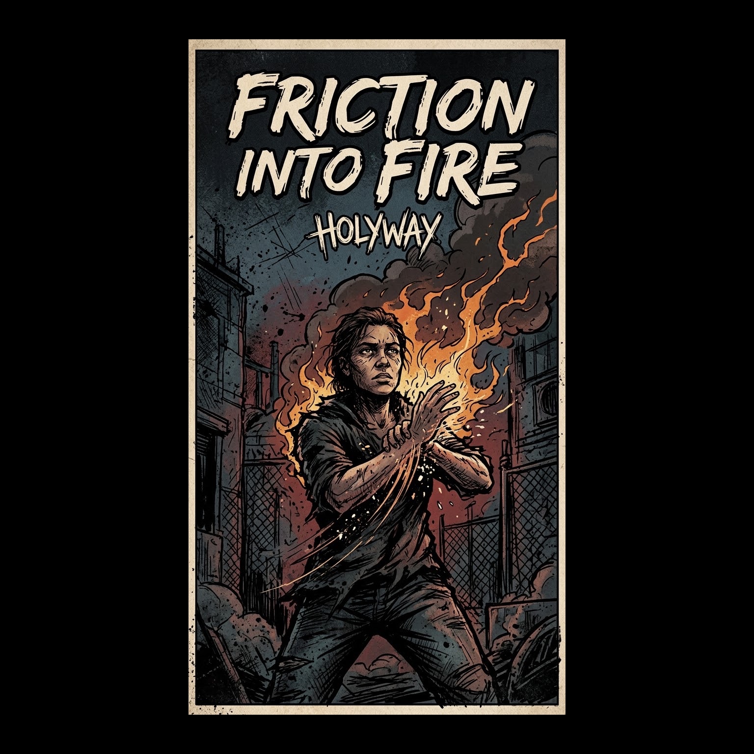 FRICTION INTO FIRE artwork