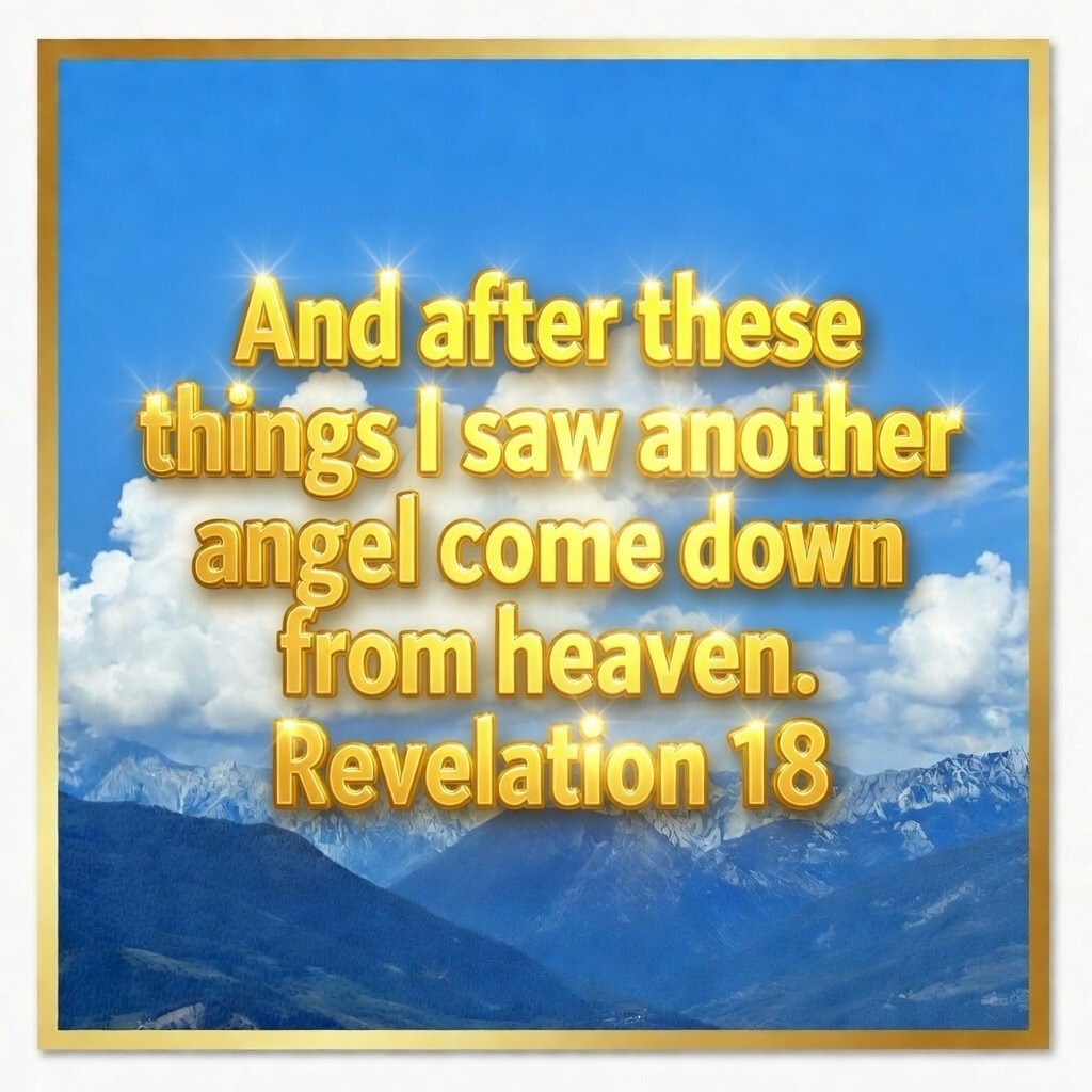 And after these things I saw another angel come down from heaven. Revelation 18 artwork