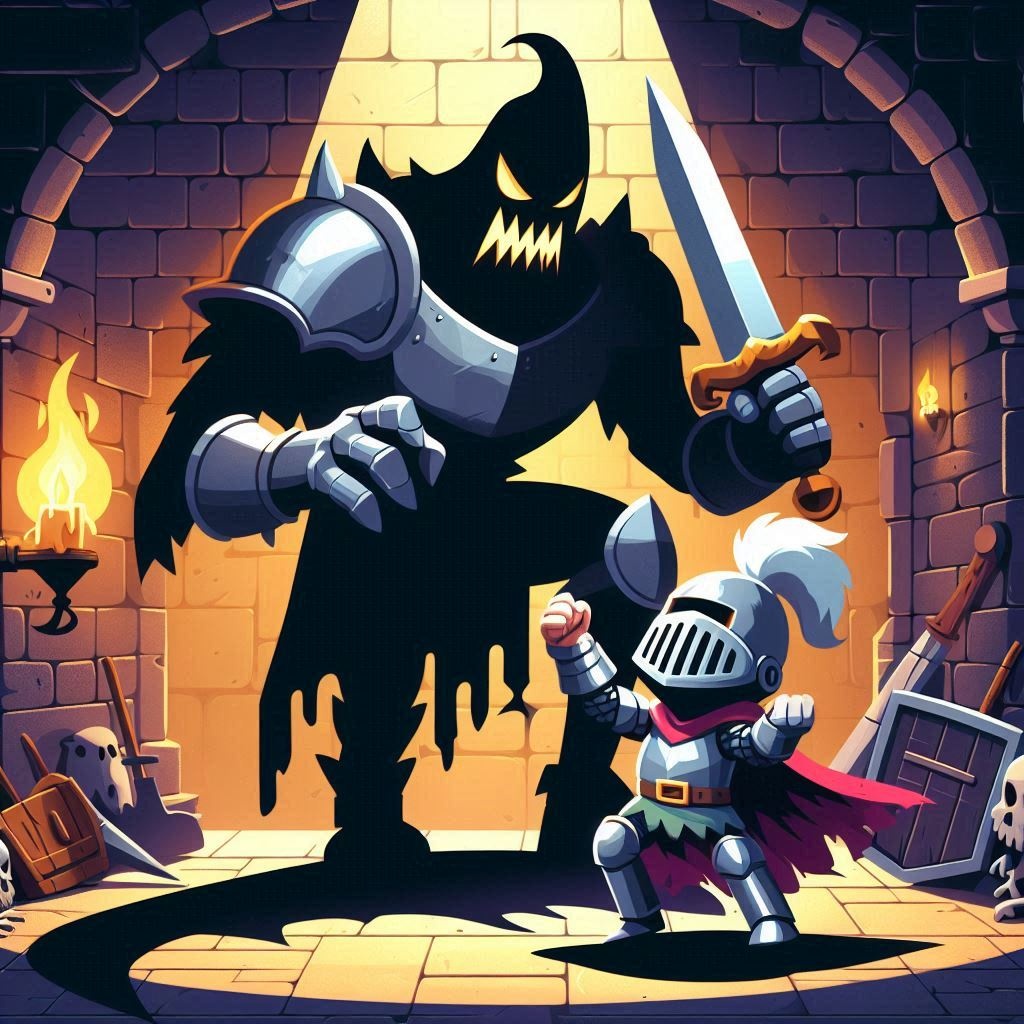 The Clumsy Knight and the Shadow’s Grasp artwork