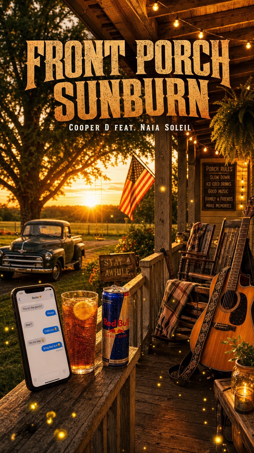 Front Porch Sunburn (feat. Naia Soleil)-cooper D artwork