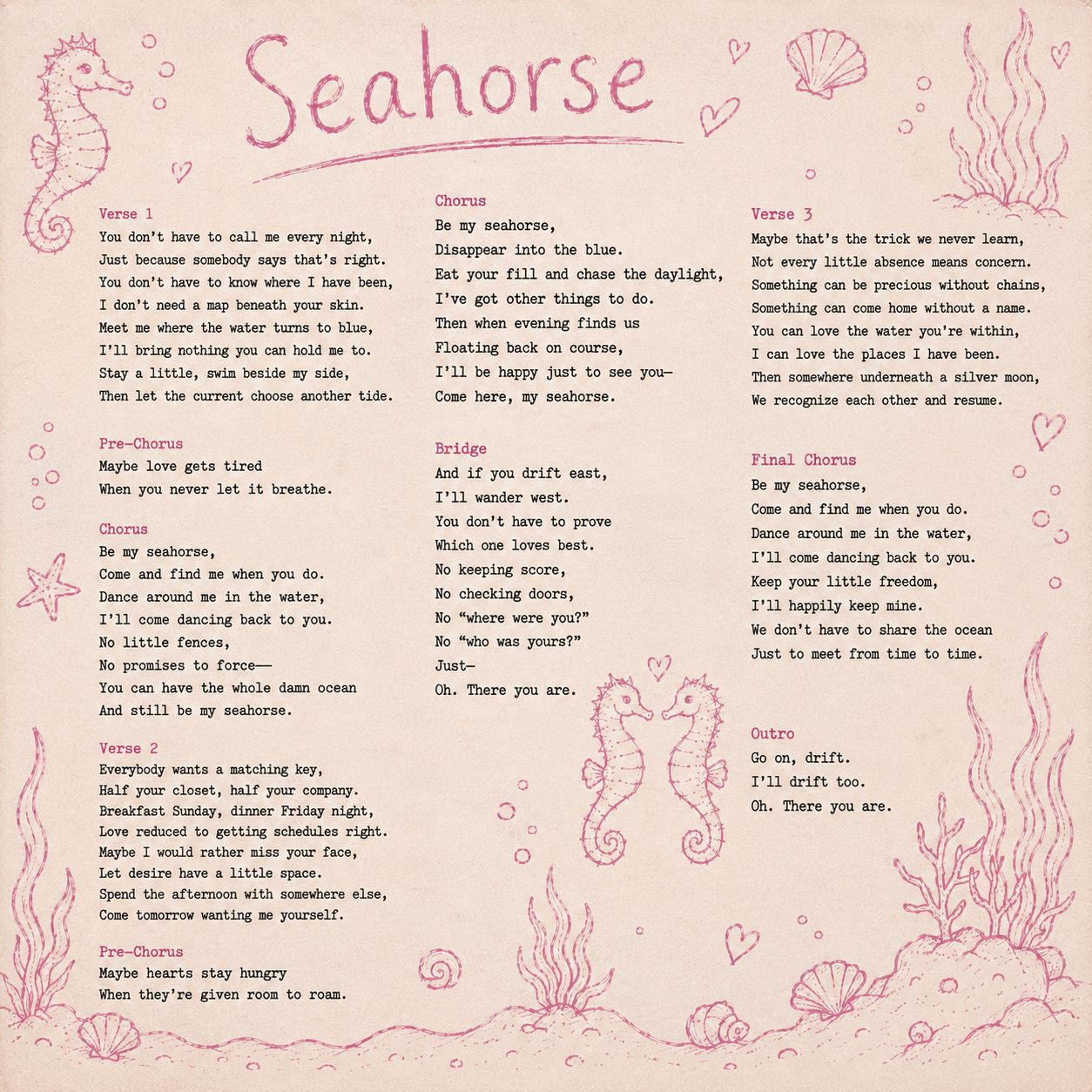 SEAHORSE artwork
