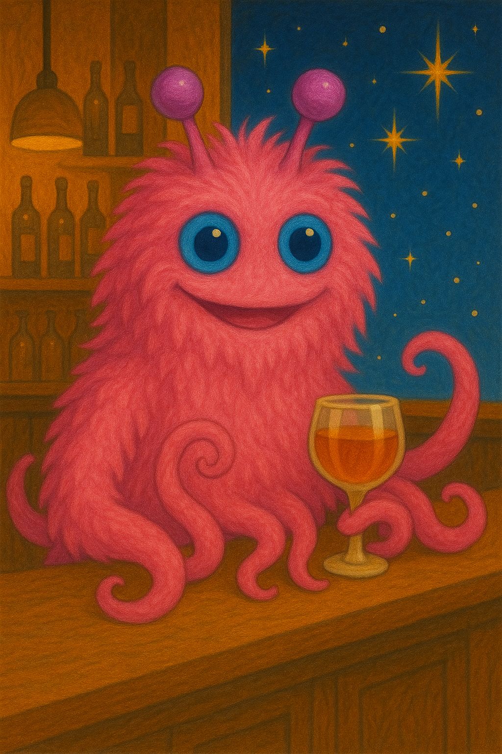 The Fuzzy Pink Wozzle from Eltanin artwork