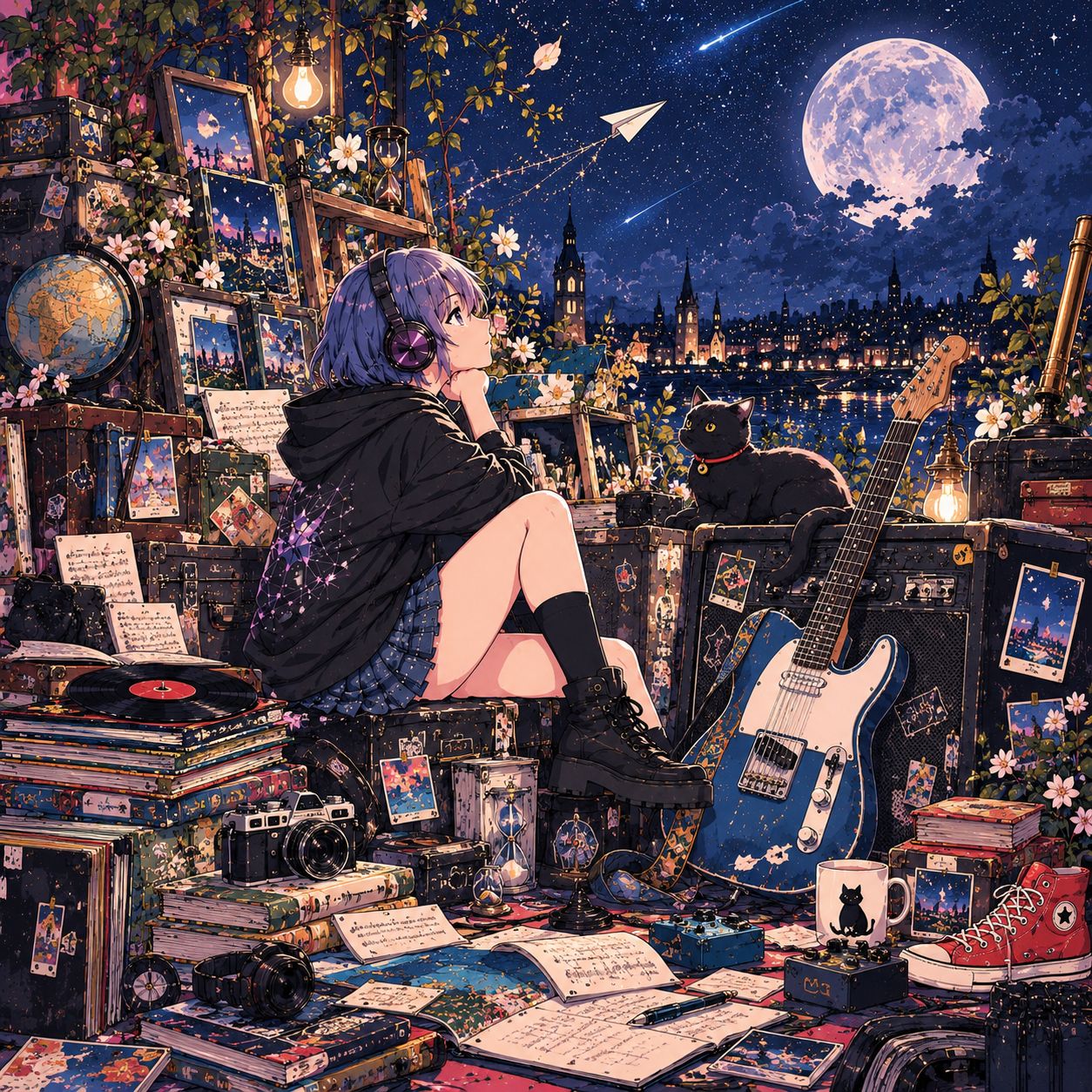 音ヒトツ 月シロク 空アオク artwork