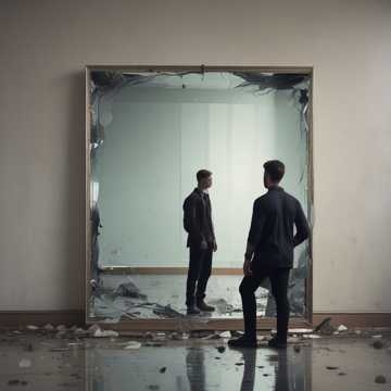 The Me In The Mirror Isn't The Real Me But It's Who I Want To Be Someday artwork