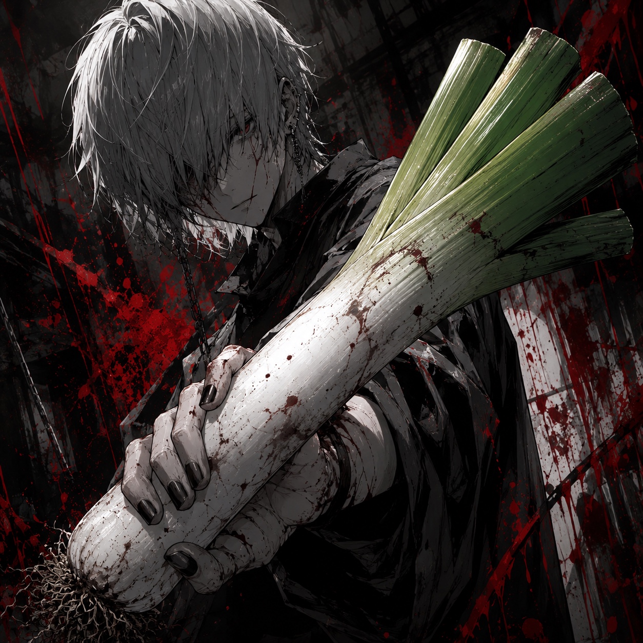 買ったばっかのネギで人しばく artwork