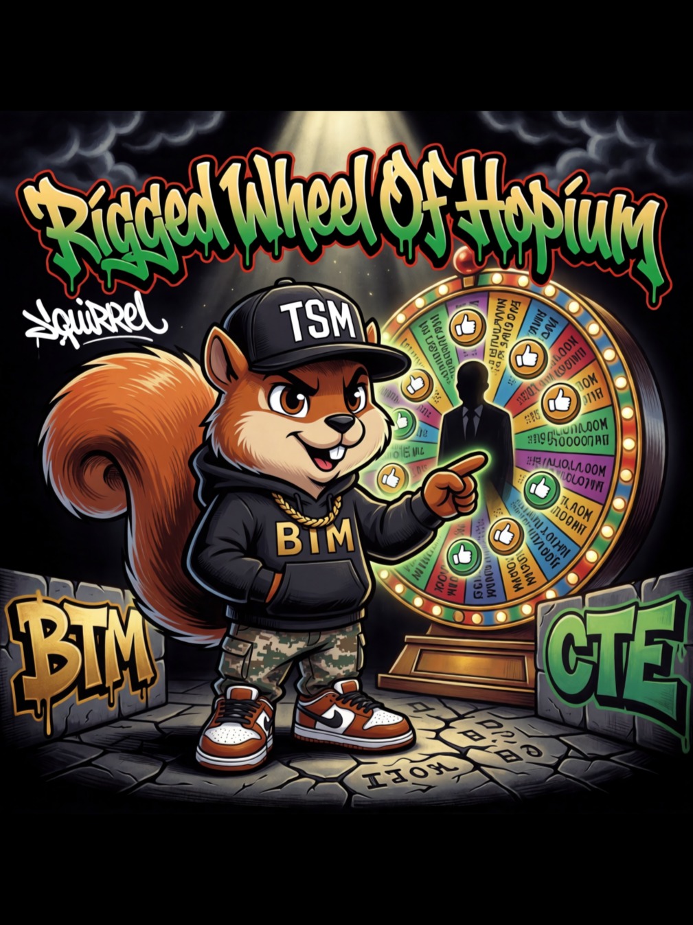 Rigged Wheel Of Hopium (Squirrel Master) artwork