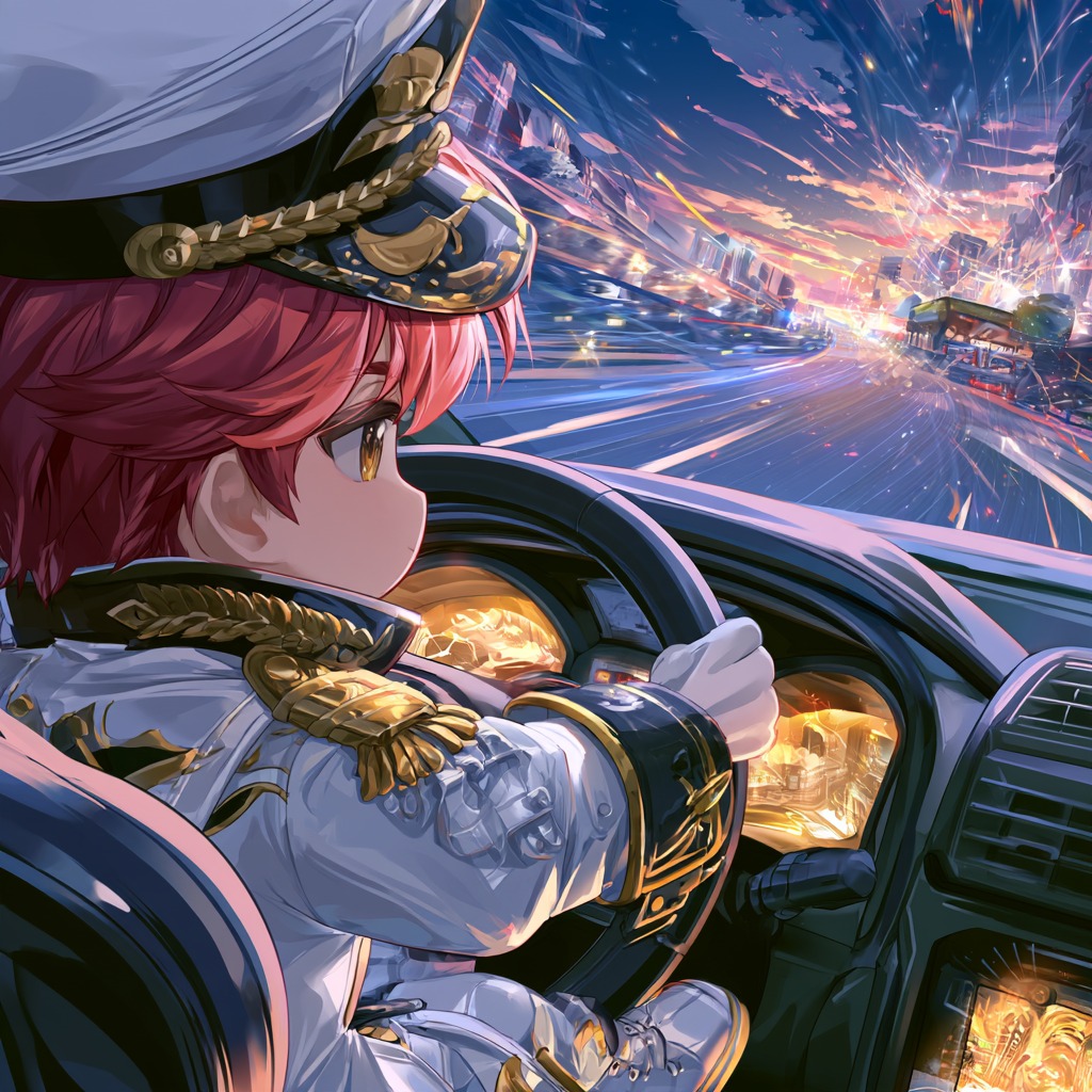 Kawaii  naval officer artwork