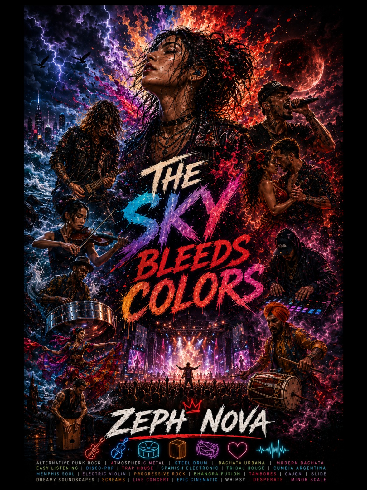 THE SKY BLEEDS COLORS artwork