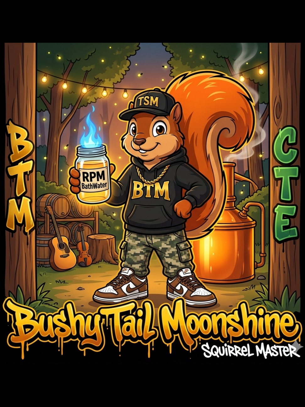 Bushy Tail Moonshine (Squirrel Master) artwork