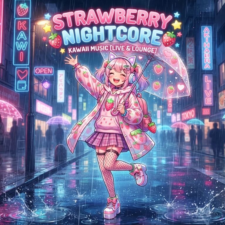 IT IS RAINY Strawberry Nightcore Kawaii [Music] artwork