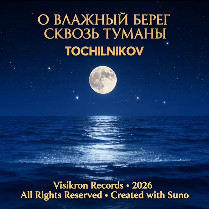 О влажный берег сквозь туманы artwork