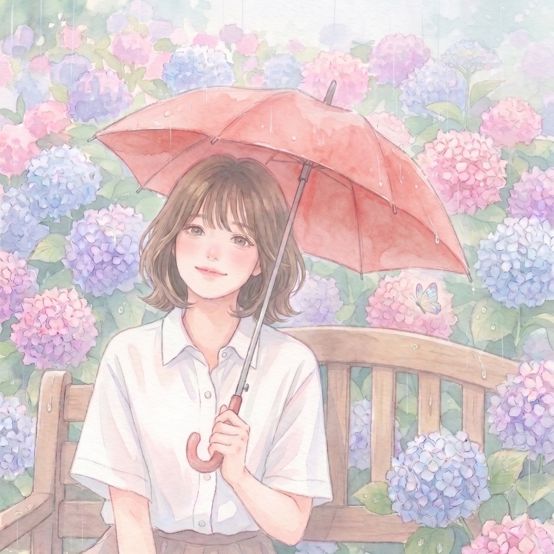 紫陽花-glass hazeの中で artwork
