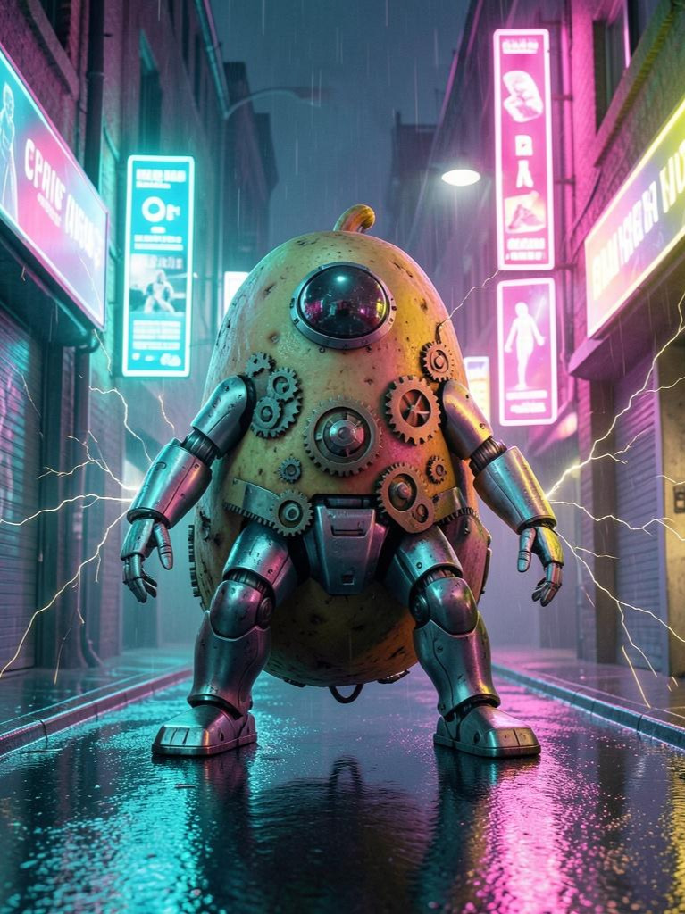 Neon City Boss: Mecha-Tater #LevelSelect artwork