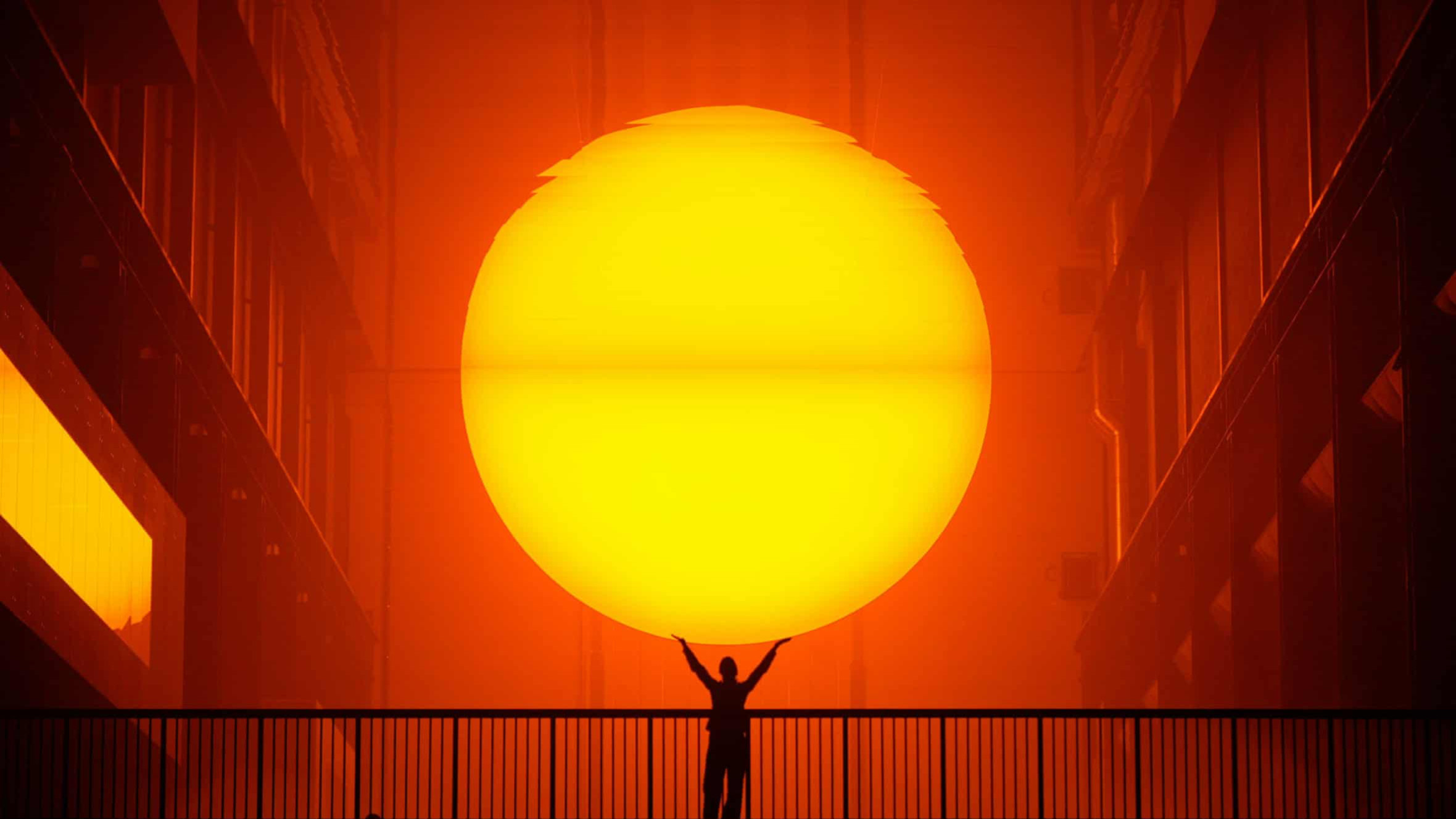 Holding up the sun artwork