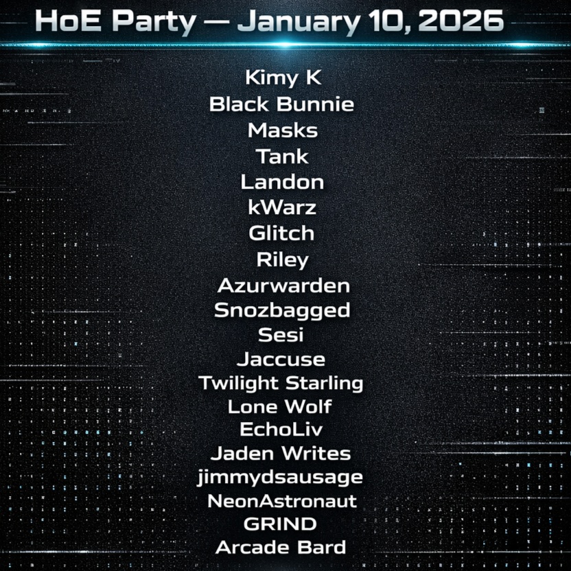 Image for HoE Party January 10 2026