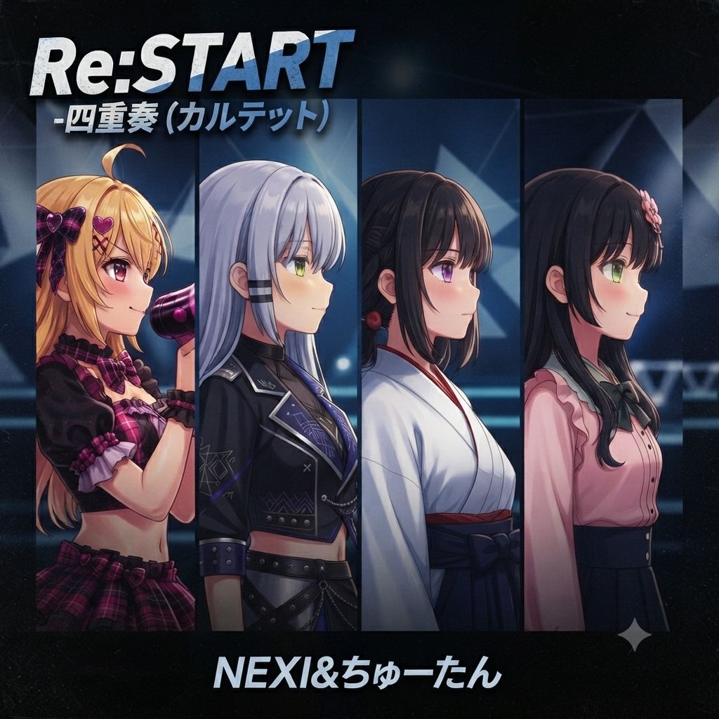 没作品【ネコにゃーシリーズ】Re:START -四重奏（カルテット）NEXI&ちゅーたんデビュー曲 その1 （yy電波ですか？イメージ） artwork