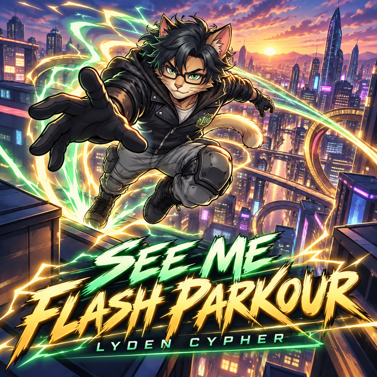 See Me Flash Parkour (Lyden Cypher the Cat Speedster in Sonic) artwork