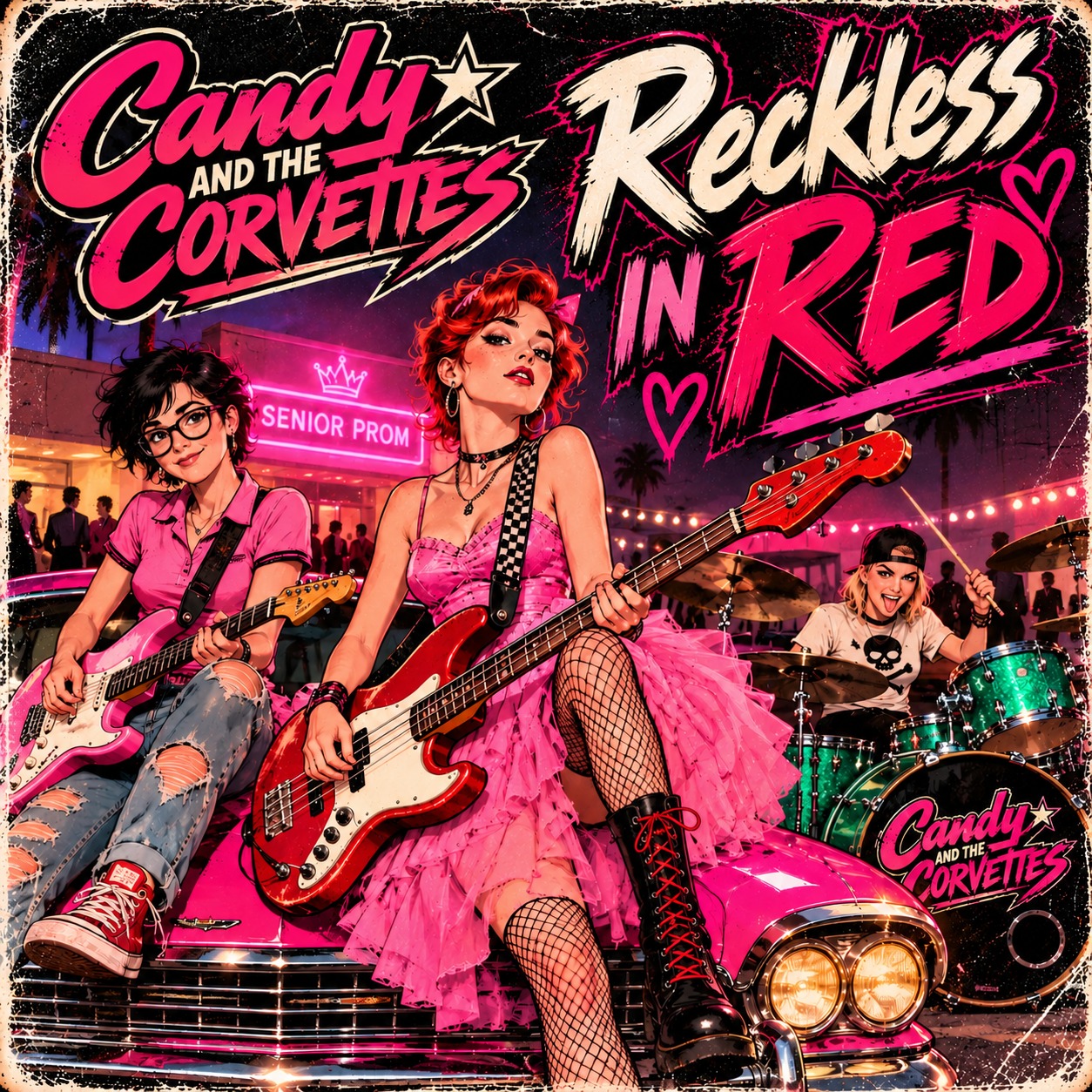 Reckless in Red (Ruby)- Candy and the Corvettes artwork