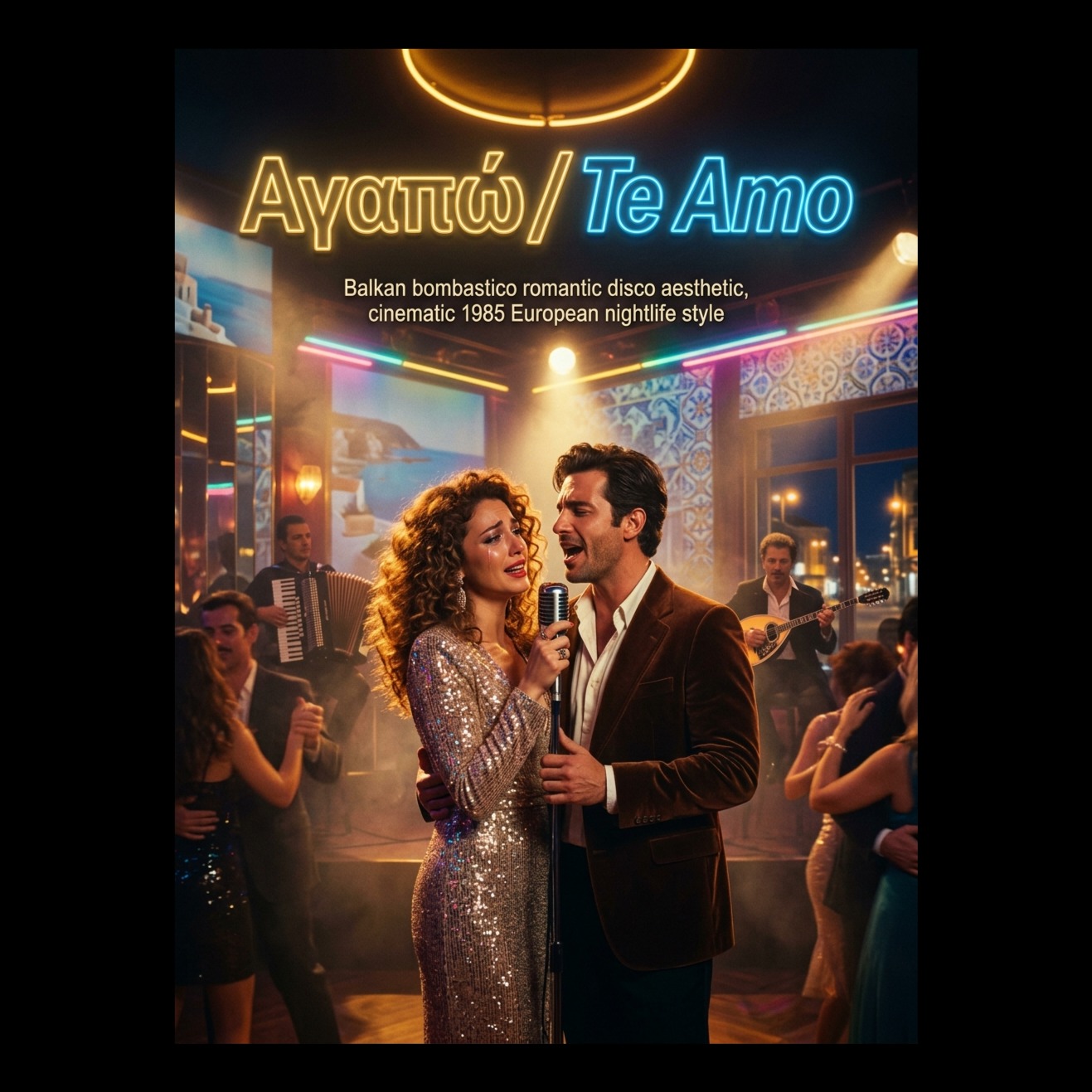 Αγαπώ / Te Amo (manele, chalga, balkanic folk, Greek laika pop, italo disco) artwork