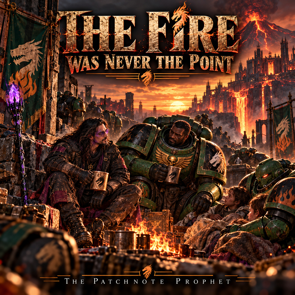 THE FIRE WAS NEVER THE POINT artwork
