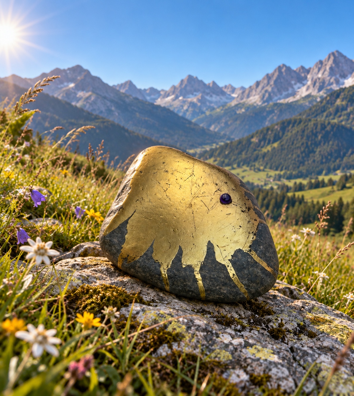 The Little Gold Stone Visits His Brothers artwork