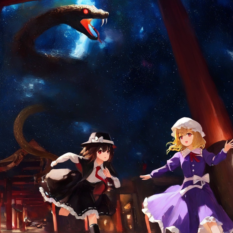 Trojan green asteroid (Touhou Project) artwork