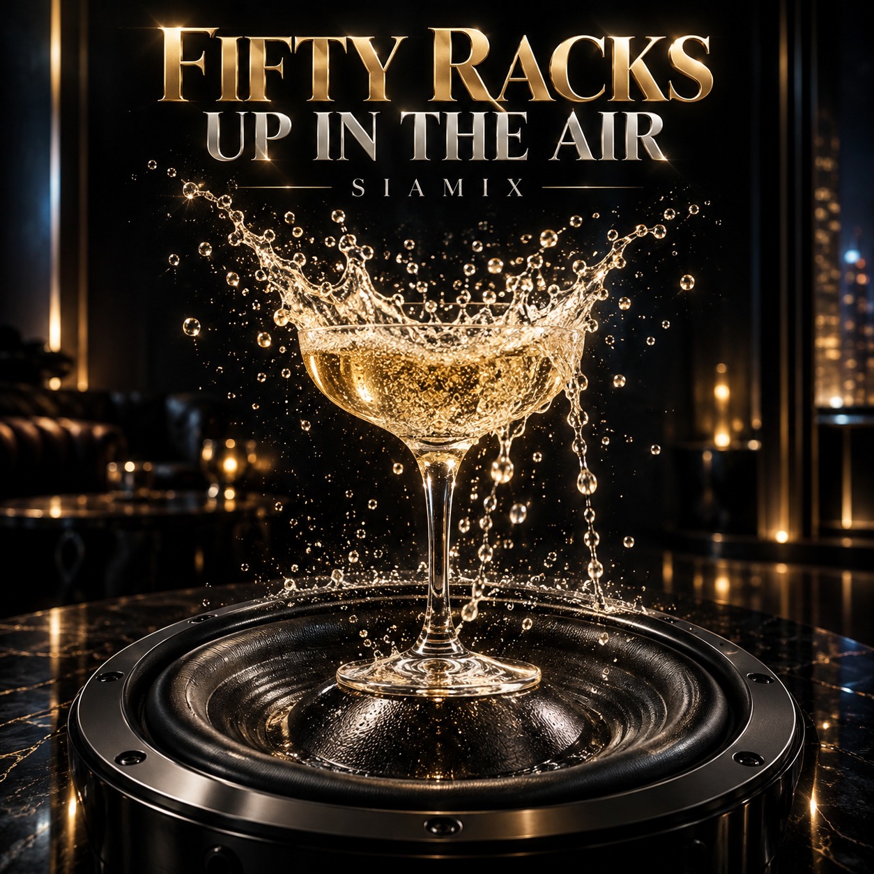 Fifty Racks Up in the Air - Mainstream trap artwork