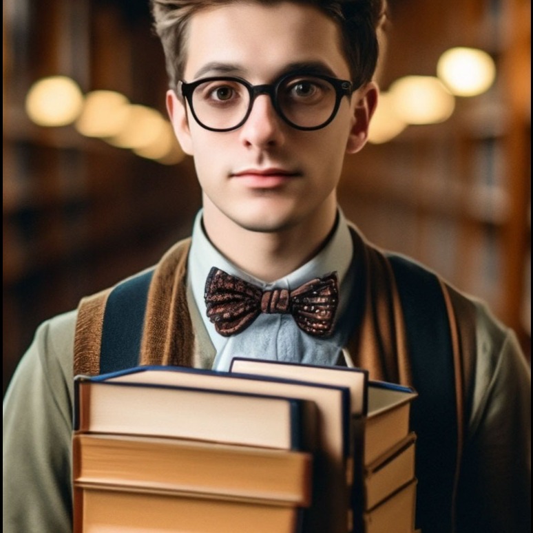 YOUNG PROFESSOR. 3. Laughing. artwork