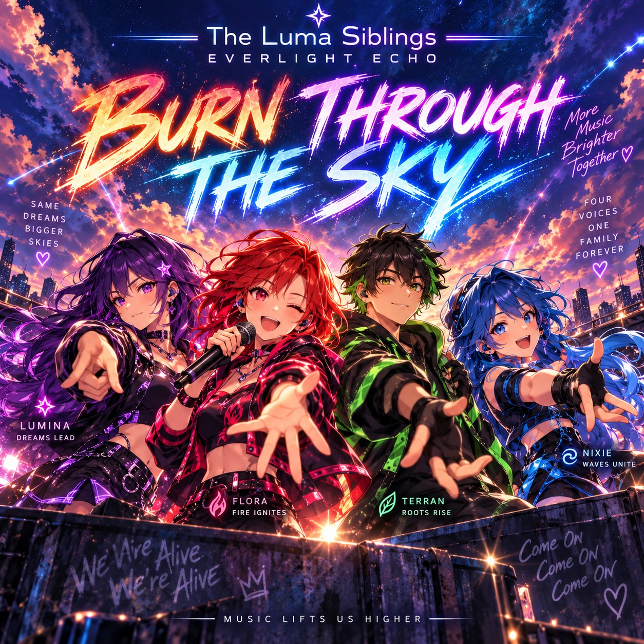Burn Through The Sky // The Luma Siblings x VoidSkull artwork