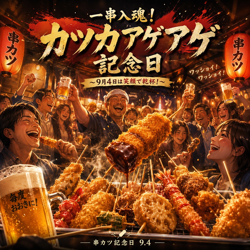一串入魂！カツ力アゲアゲ記念日 〜9月4日は笑顔で乾杯！〜 artwork