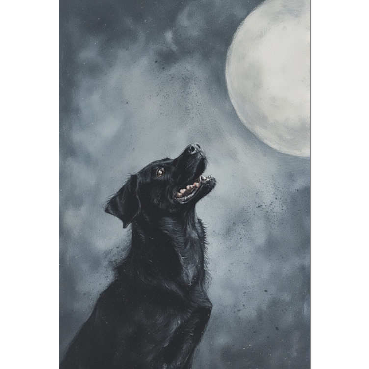 Black Dog at Full Moon artwork