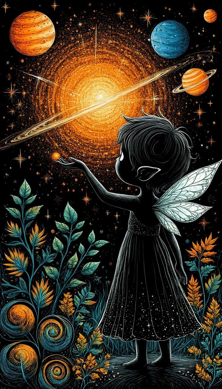 A.S. S:"The Milky Way is the road along which the night walks.Ambient, space electronic music.  120. artwork