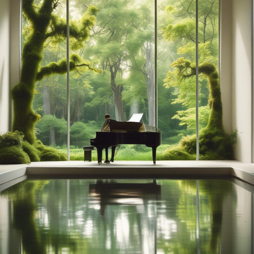 Piano in my Garden artwork