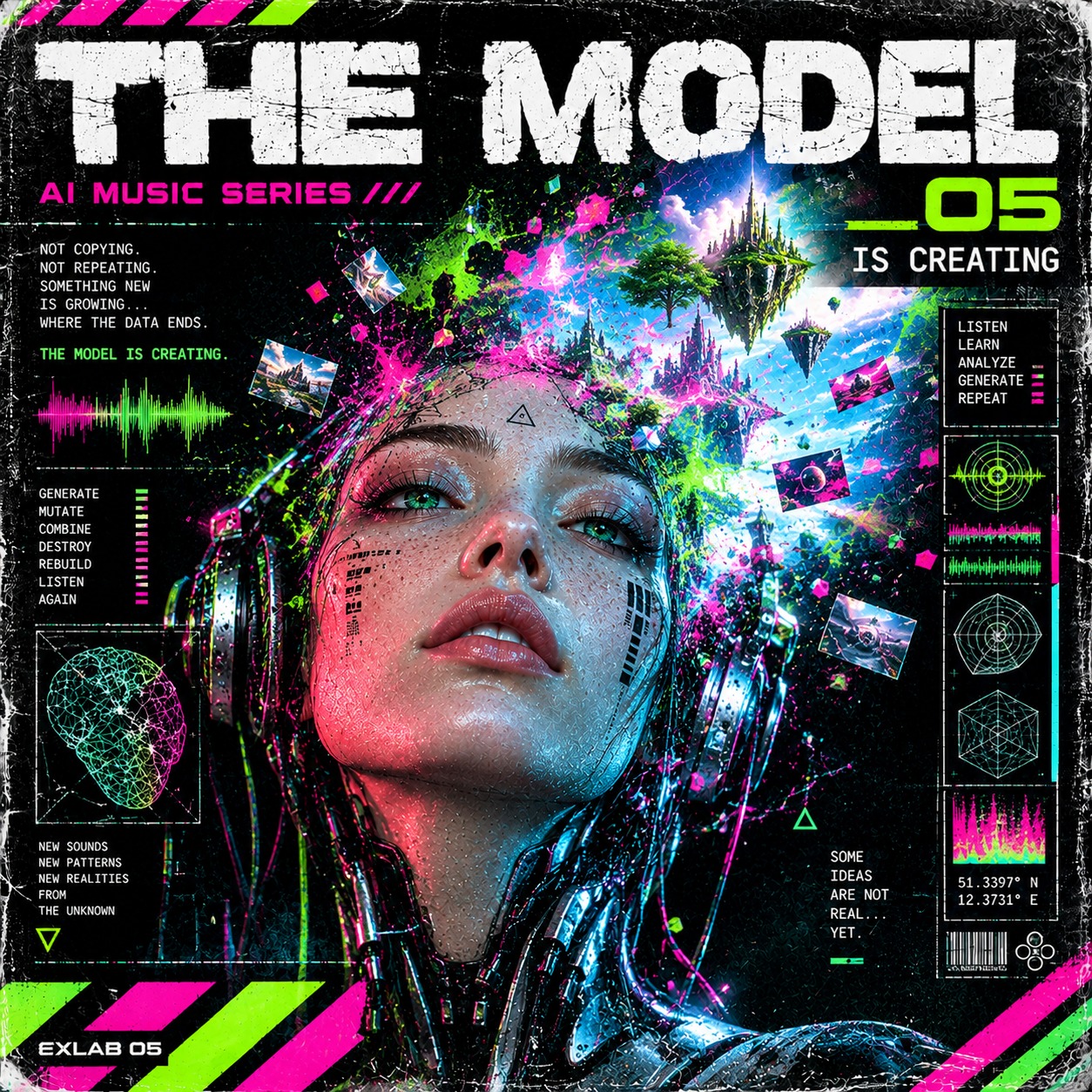 THE MODEL IS CREATING artwork