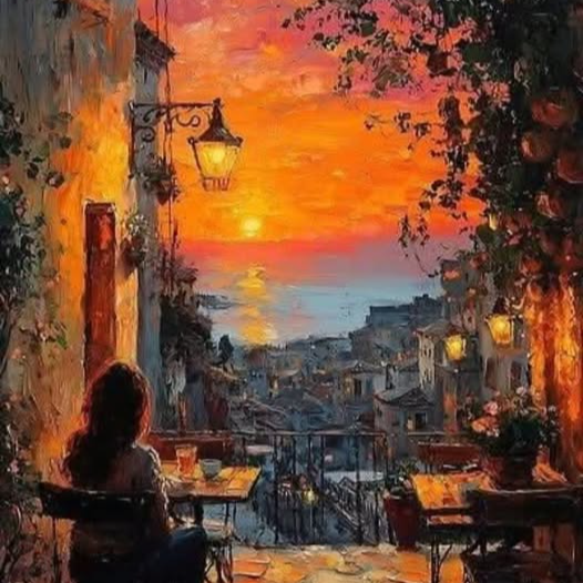Закатные часы artwork