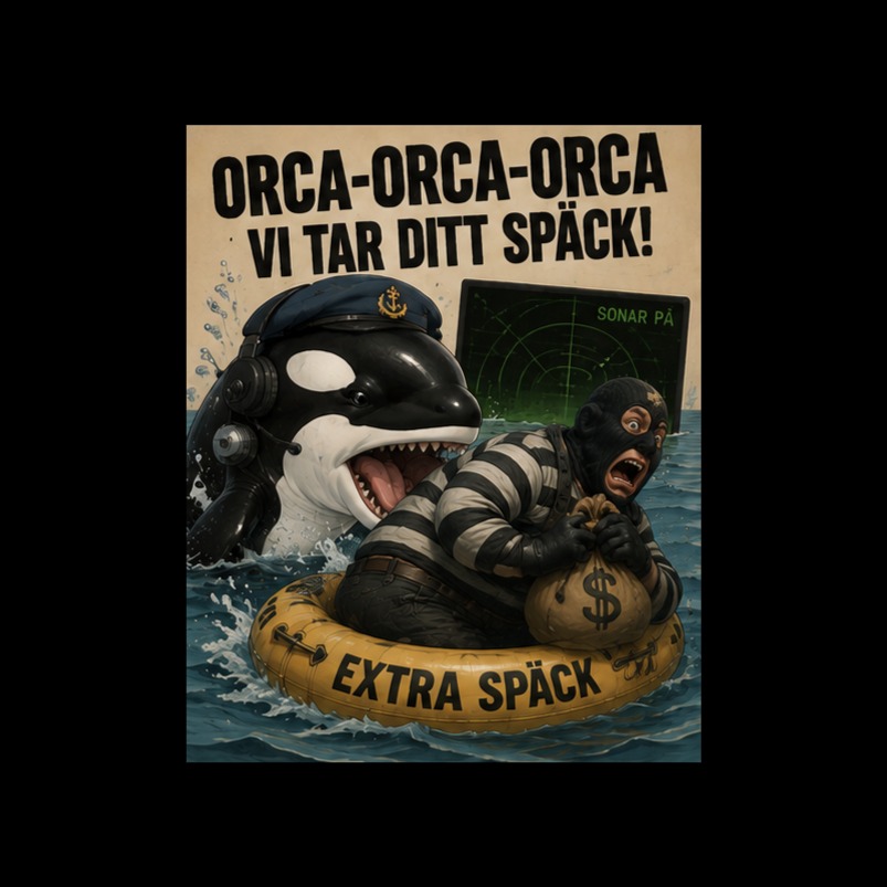 ⚜️🫵AKUSTISK 🐳🪲FRA-JUL-MUST Orcas violin - 🐋 ⚓🛟🚨🌀22 artwork