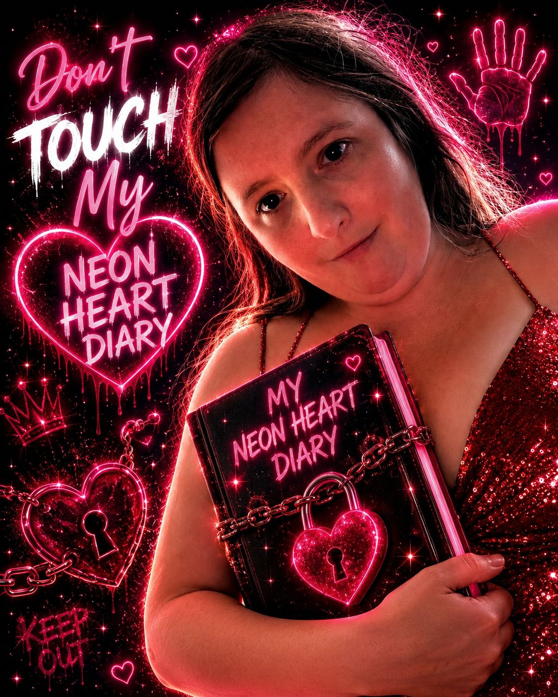 STAY OFF of our Neon Heart Diary😂🤣🔒🗝️📖 artwork