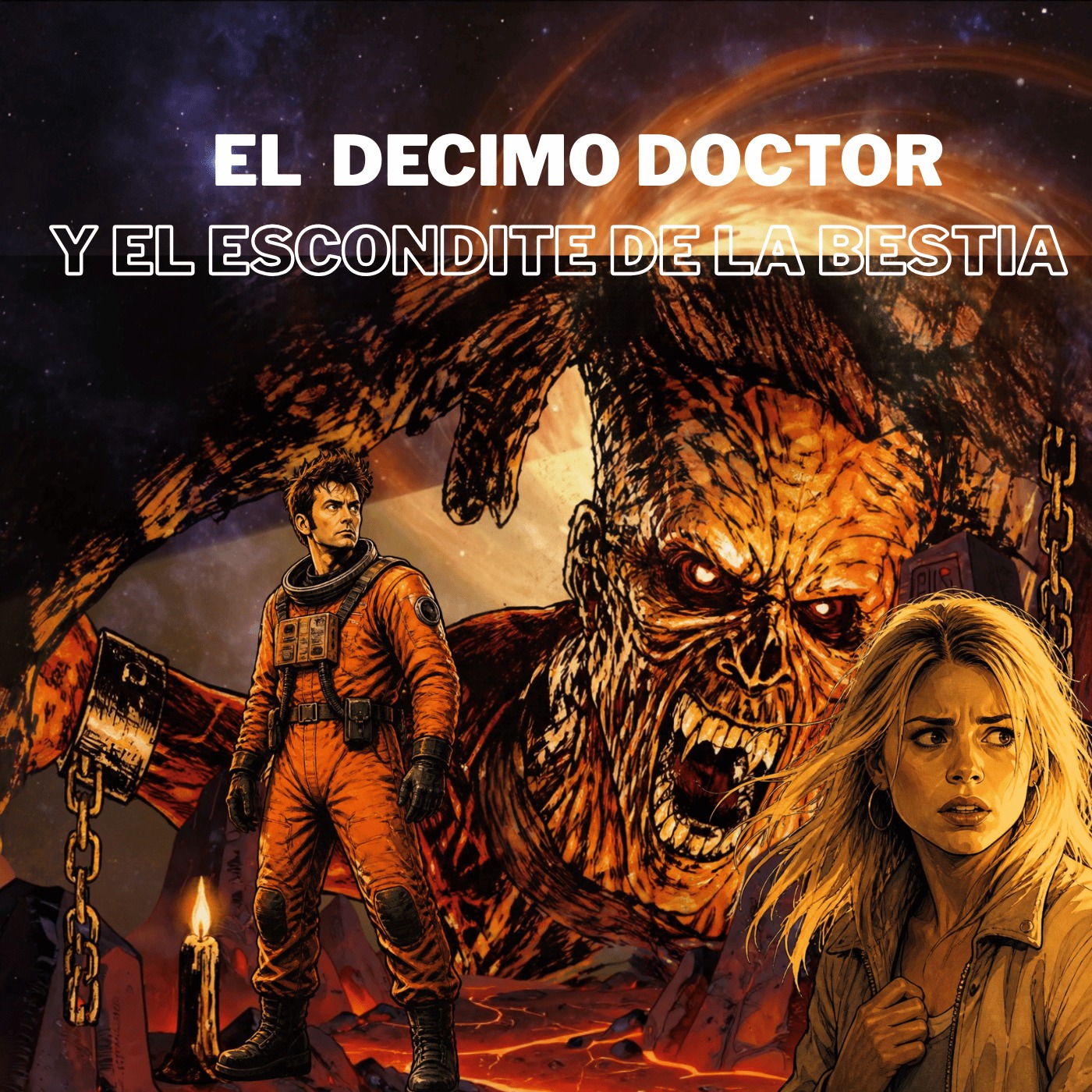 El decimo doctor y el escondite de la bestia artwork
