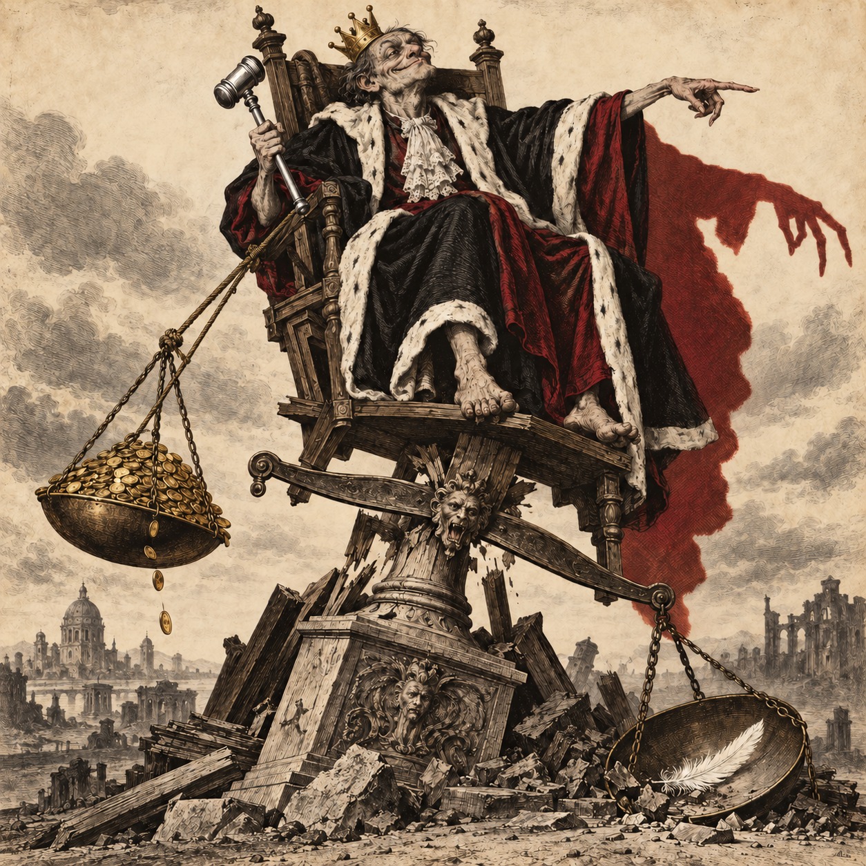 The Beggar in the Courtroom artwork